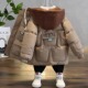 男童加绒羽绒棉服5男孩外套6冬装 7中长款 棉袄8岁10衣服儿童厚棉衣