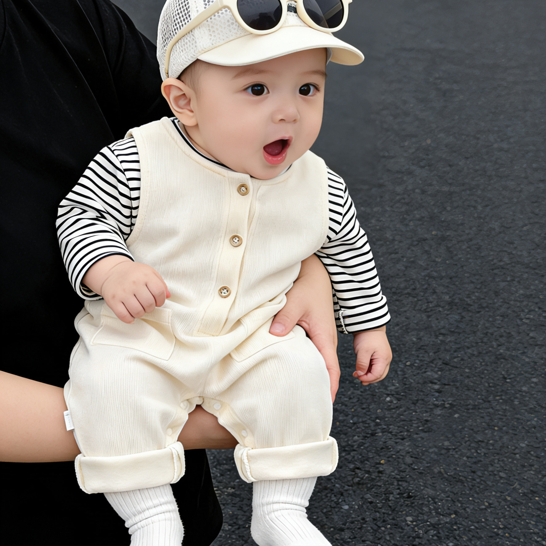 宝宝春装秋天夏1一岁半5八7十6个月婴儿男孩衣服长袖背带裤套装女