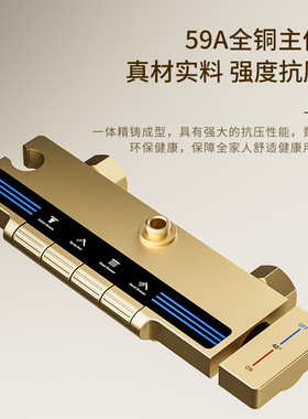 IO枪灰卫浴花洒全套全铜冷热白色家用卫生间淋浴套装恒温