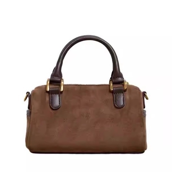 秋冬新款复古绒面百搭单肩斜跨小包包枕头包波士顿手提女