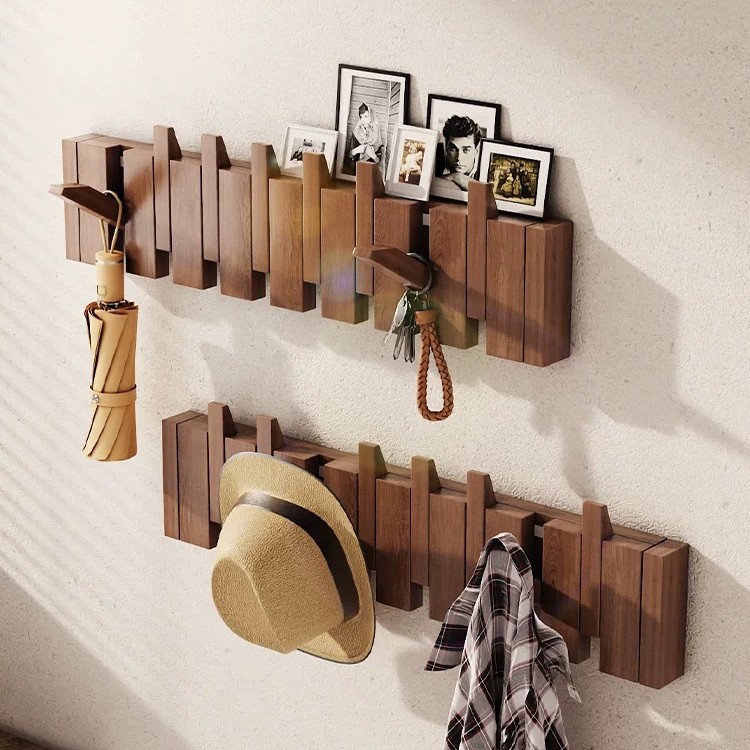 实木钢琴键挂衣架墙上壁挂衣钩Coat hook behind the do