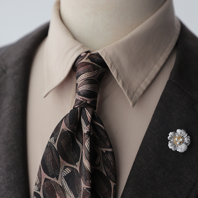 美式复古印花领带9CM大款