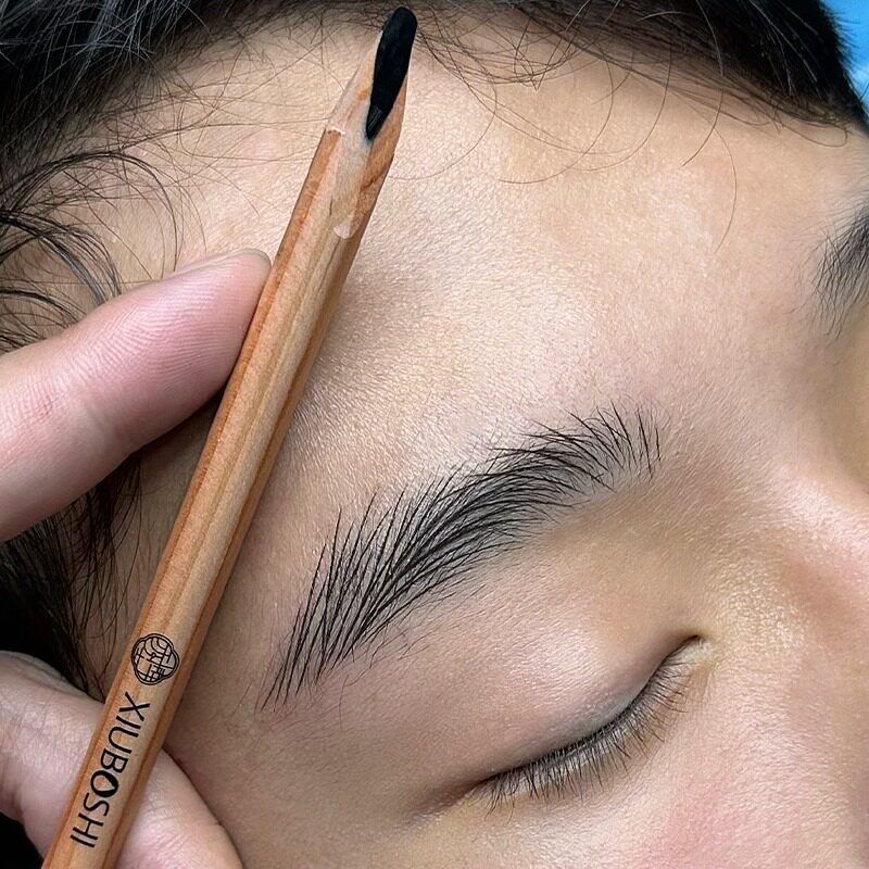 秀博士砍刀防水持久不易脱色野生眉根根分明硬芯纹绣化妆专用眉笔