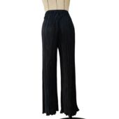 tied pants elastic Fold waistband loose 系带松紧腰宽松长裤 女