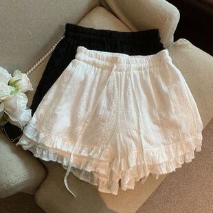 花边系带抽绳蕾丝短裤Lace lace drawstring laceshorts forwomen