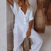 short jumpsuit sleeve Printed loose trousers sexy tights