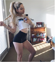 Three point color block sports yoga pants   瑜伽三色拼接短裤