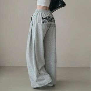 高腰宽松显瘦直筒休闲阔腿裤 High waisted loose wide leg pants