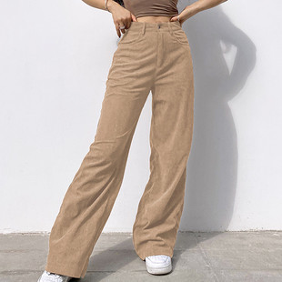 Women's mopping drape wide-leg casual trousers垂感阔腿长裤