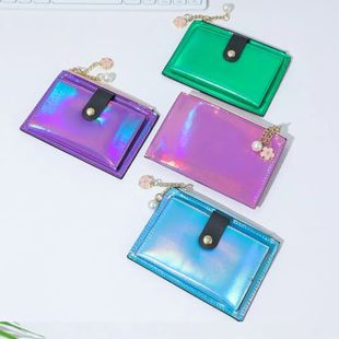 Laser Women Holder Bags Card Fashion Colorful Short Credit