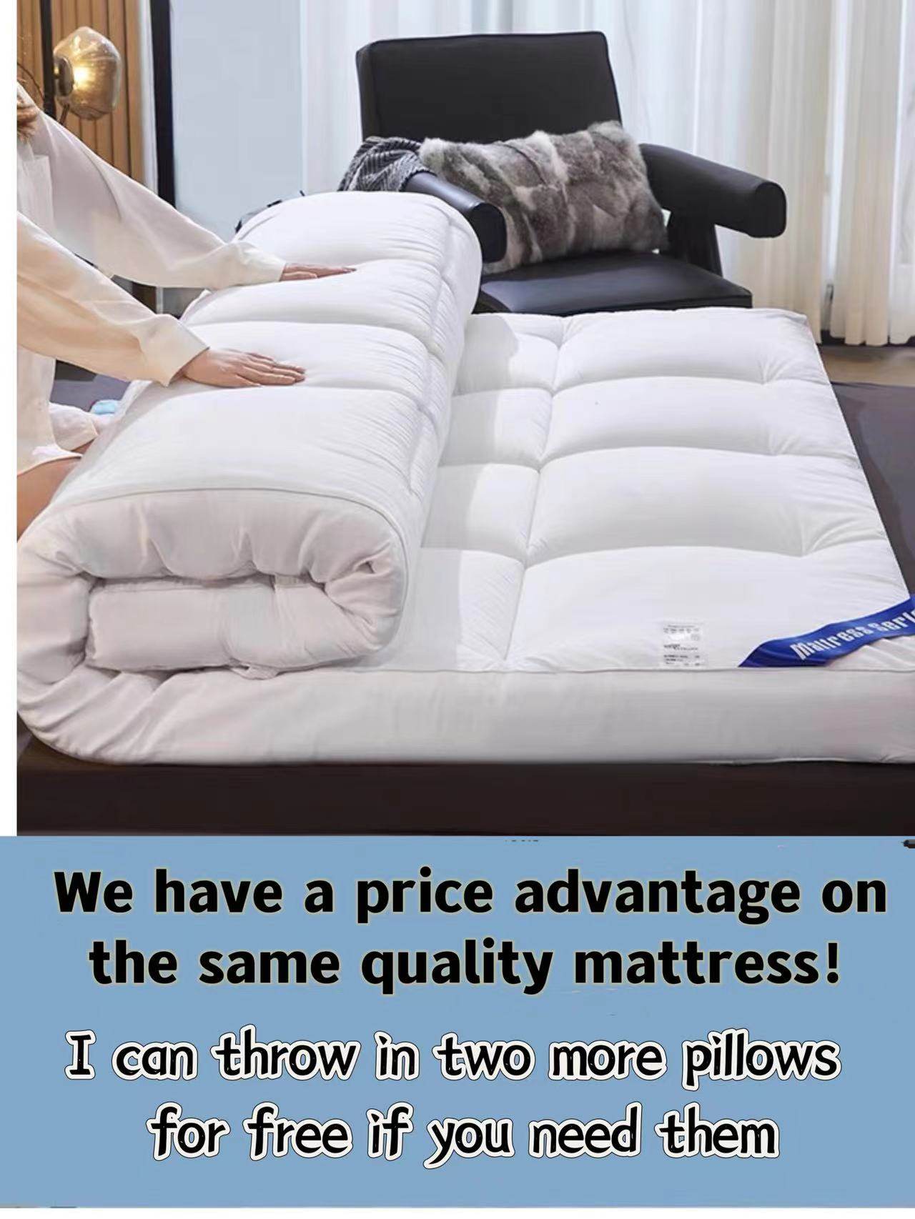 10cm Hotel soft bed mattress床垫 folding mattress topper pad