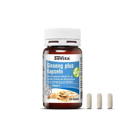 德国原装sovita人参胶囊 安神益元-气 补充营养 提高免疫-力120粒
