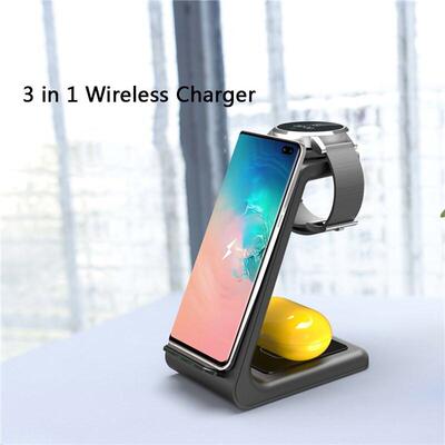 3 in 1 QI Wireless Charger For Samsung iPhone Fast Charger