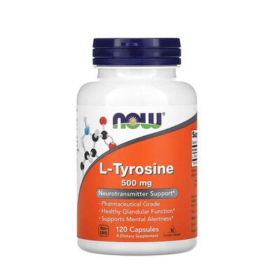 诺奥NOW酪氨酸胶囊L-Tyrosine酪氨酸酶片黑发白斑 美国进口 500mg