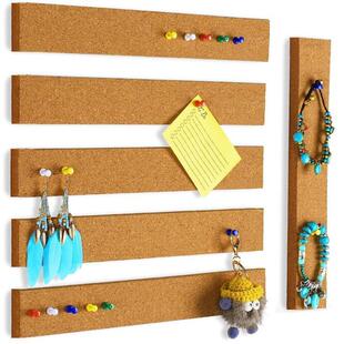 3pcs Cork Board Strips Self Adhesive Small Cork Board for Wa