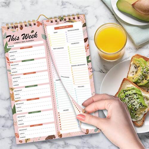 recipe daily weekly planner menu schedule management book