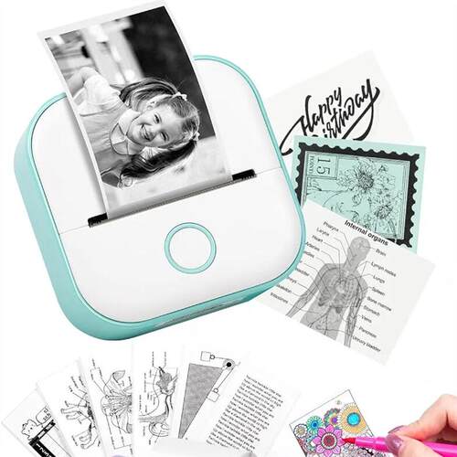 Mini Sticker Printer T02 Portable Thermal Printer Inkless