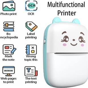 跨境mini printer小型迷你便携式错题打印机图片便签标签文字打印