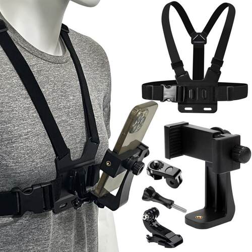 Phone Chest Strap Mount Belt for Iphone 14 Holder Mobile Sma