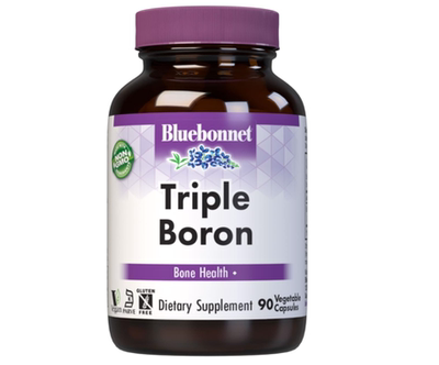 美国Bluebonnet Triple Boron3毫克微量矿物硼补充剂柠檬天冬氨酸