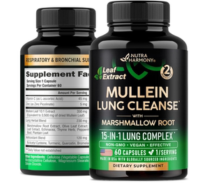 美国NUTRAHARMONY 毛蕊花叶提取物紫锥15合1肺部支持和清洁