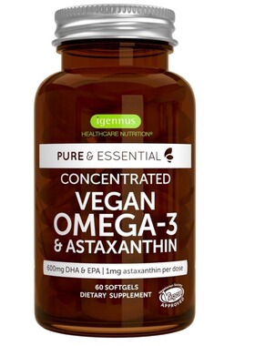 美国Igennus素食Omega-3天然甘油三酯藻油DHA和EPA脂肪酸补充剂