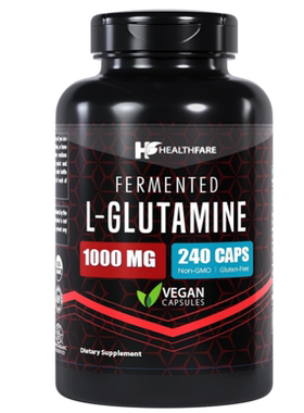 美国Healthfare L-谷氨酰胺 1000毫克 肠道和肌肉健康240粒胶囊