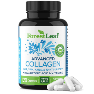 美国ForestLeaf胶原蛋白丸含透明质酸维生素C多胶原蛋白胶囊120粒