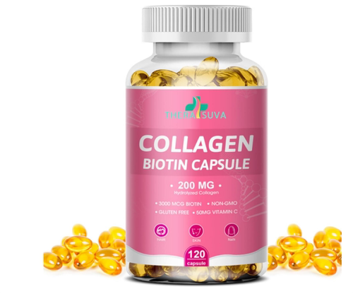 美国多胶原蛋白复合物200MG 生物素3000MCG 头发皮肤和指甲生长