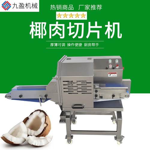 海南椰子肉切片机TJ-304D新鲜肉苁蓉切片设备 厚薄可调切香蕉片机