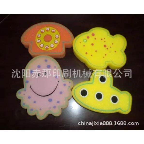 高密度洗碗海绵印刷机器 结实耐用圆形擦鞋海绵移印机器