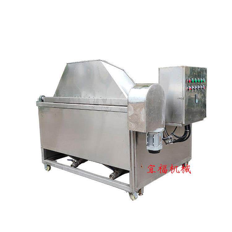 蒜末油炸机 自动出料蒜粒油炸机 宜福供应金乡大蒜片油炸机 价格