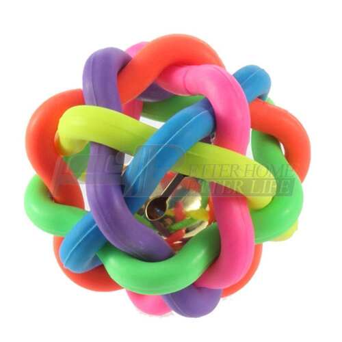 1pcs colorful ball pet dog cat toy with bell for sma全新