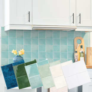 四宫格瓷砖贴3d立体滴胶加厚厨房防油软装 饰防水潮浴室自粘墙贴纸