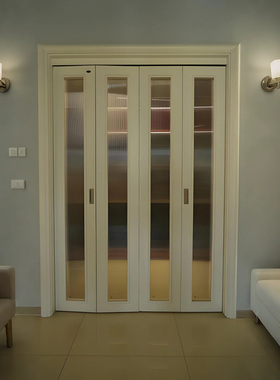 实木折叠门隔断推拉门厨房门卧室门室内门玻璃门阳台折叠门吊轨门