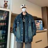 美式复古牛仔外套男潮流百搭春秋翻领夹克情侣牛仔衣DY275-P95，男装牛仔裤，星座212-2(原313A-1)