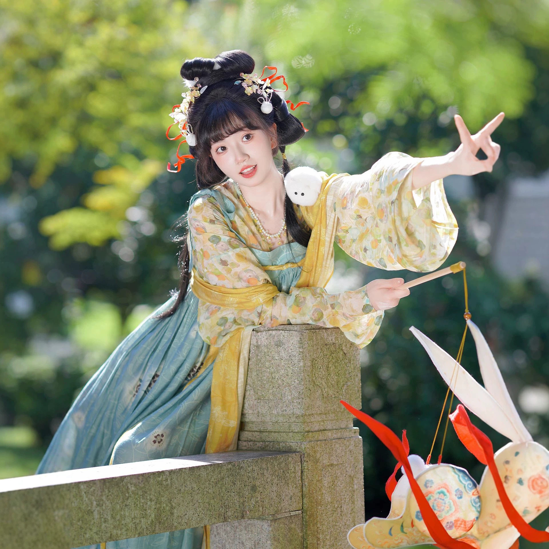 花朝记【采花童】唐制汉服女齐胸裙春夏新款日常田园小唐风套装女