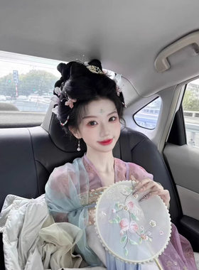 新款汉服小唐风女成人唐制复原齐胸显瘦仙气古装国风日常春夏套装