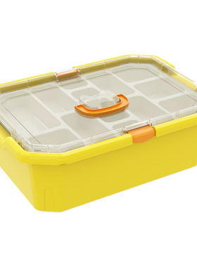 兼容乐高积木箱9686零配件分类盘大小颗粒教具盒分类桶手提收纳盒