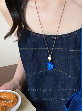 简约时尚渐层燕子吊坠项炼女2025新款爆款设计小众长版毛衣炼 炼