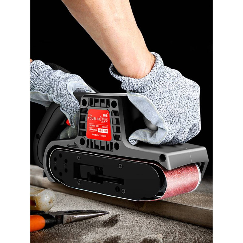 砂带机砂带打磨机手提式砂带机小型台式木工磨光机平面砂光机