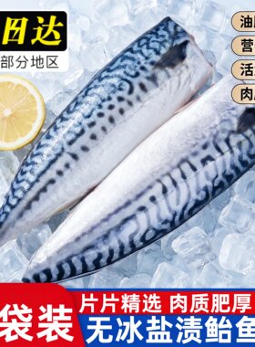 无冰青花鱼片鲜活冷冻青鱼鲐鱼片日式新鲜整条鲐鲭鱼切片烤鱼顺丰