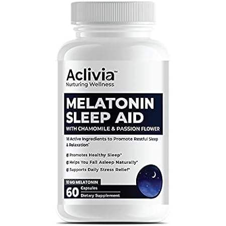 Aclivia Super Strength Melatonin 10 MG Capsules， Chamomil