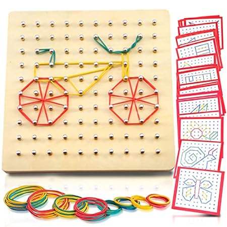 Wood GeoBoard - Geo Board 10 x 10 Graphical Educational M