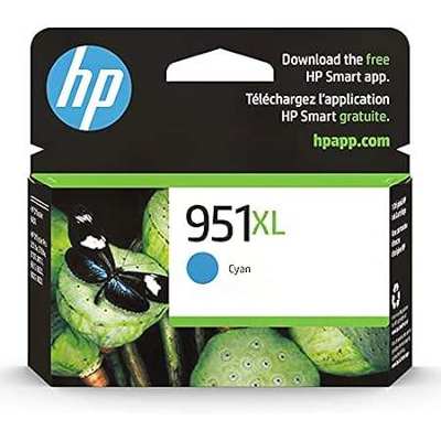 HP 951XL Cyan High-yield Ink Cartridge | Works with HP Of