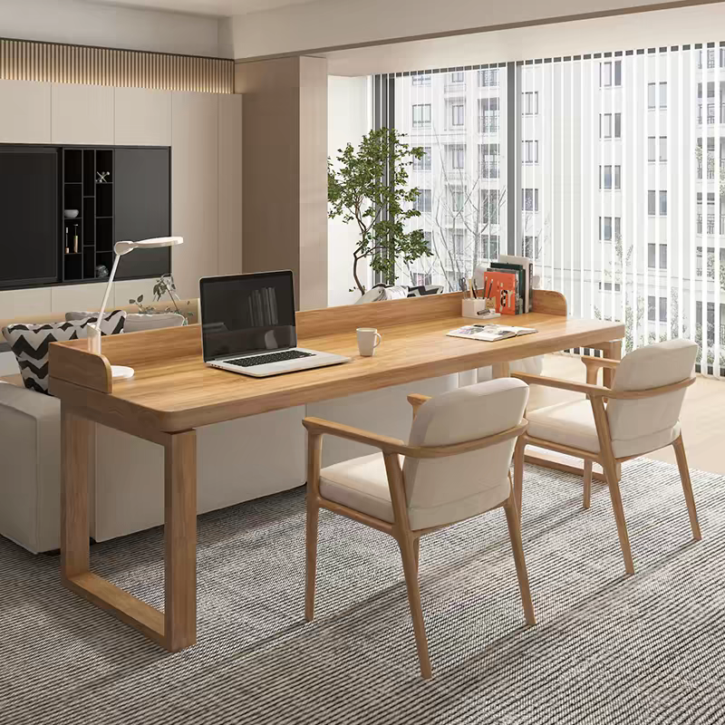 北欧纯实木电脑桌简约书桌工作台客厅沙发后靠背长条桌双人学习桌,住宅家具,书桌,淘宝优惠券,粉丝福利购,淘宝优惠卷