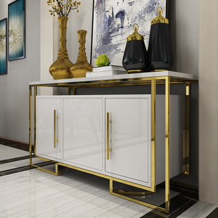 北欧轻奢后现代简约餐边柜玄关柜客厅储物柜子多功能茶水备餐厅柜