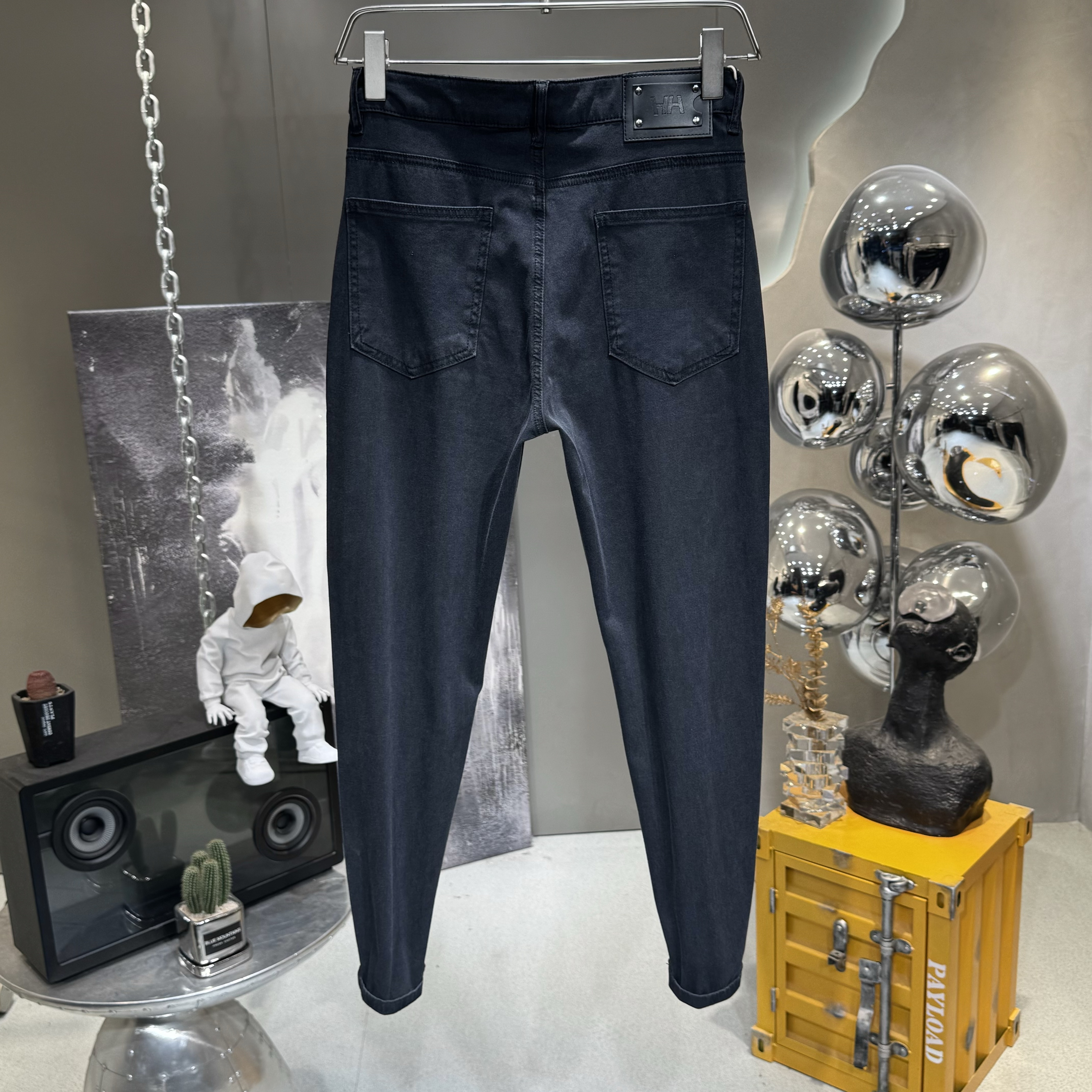 2025新款超薄夏季牛仔裤男软弹修身小脚裤潮流韩版休闲9分半裤长