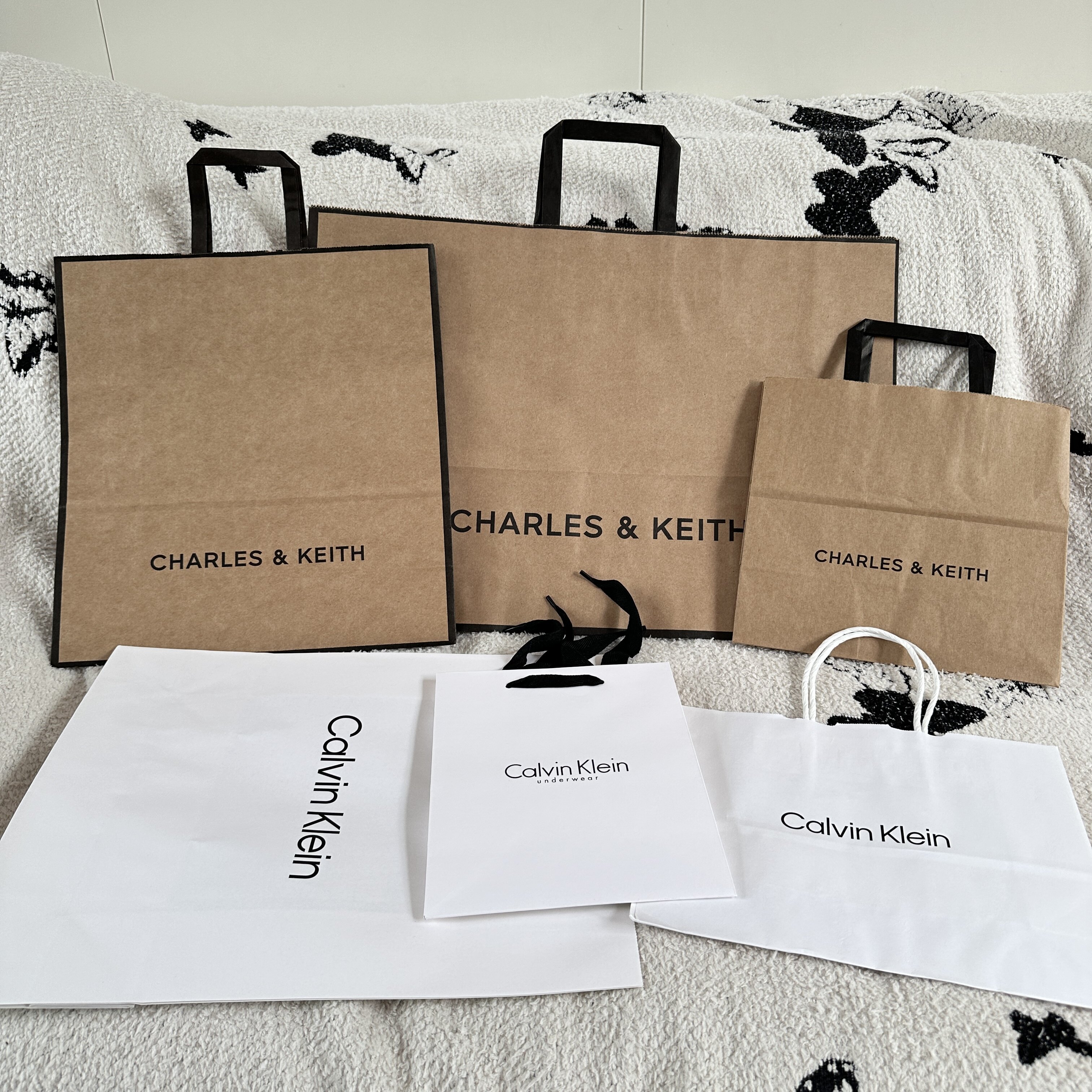 专柜新款小CK手提袋  鞋服购物袋 ck内裤内衣专用牛皮袋 送礼正品
