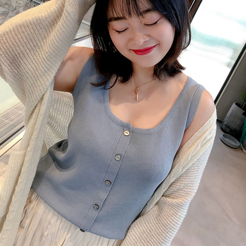 宽松遮肉大码吊带背心女夏外穿内搭胖mm打底针织衫无袖上衣遮肚子